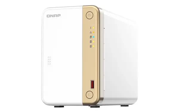 Image of QNAP TS-262 4GB RAM with 16TB Installed Storage 2 Bay SATA Desktop NAS Storage TS-262-4G/16TB-IW
