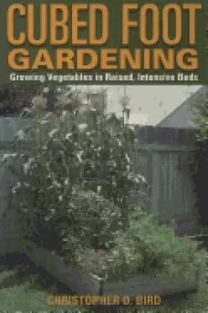 Image of cubed foot gardening growing vegetables in raised intensive beds