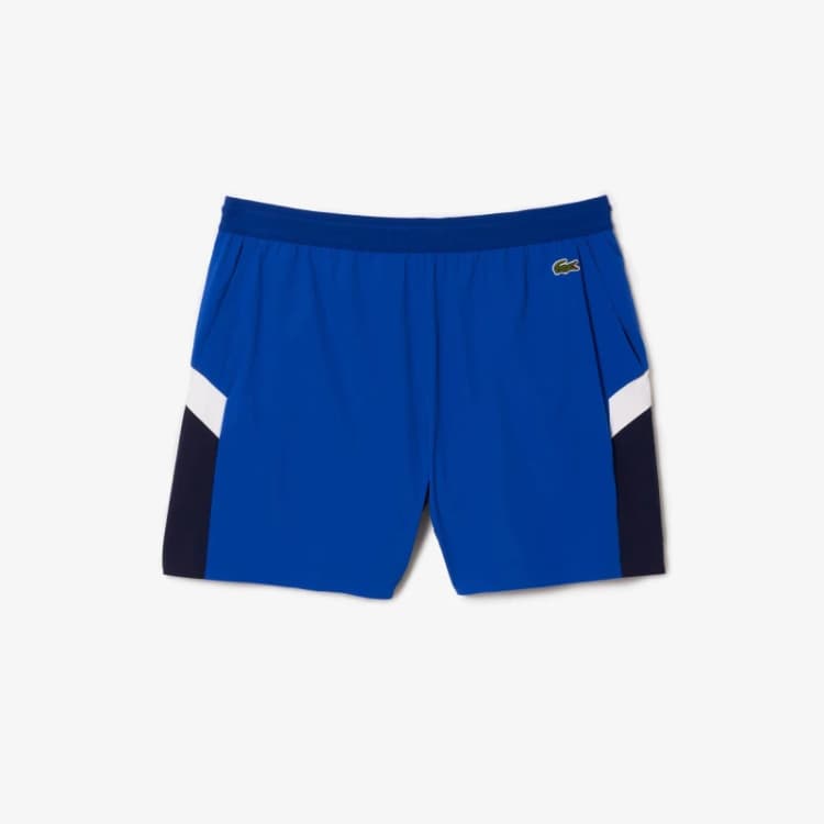 Image of Lacoste Recycled Polyamide Colourblock Swimming Trunks Jersey Shorts S Blue 30005618350