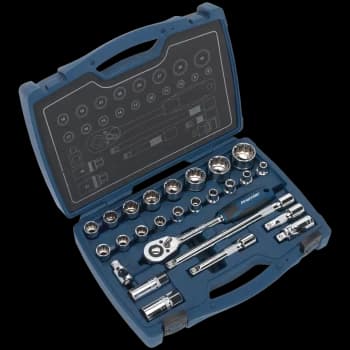 Image of Sealey AK8995 1/2" Drive 26 Piece Socket Set 1/2"