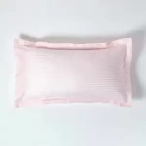 Image of Pink Egyptian Cotton Ultrasoft King Size Oxford Pillowcase 330 Thread Count - Pink - Pink - Homescapes