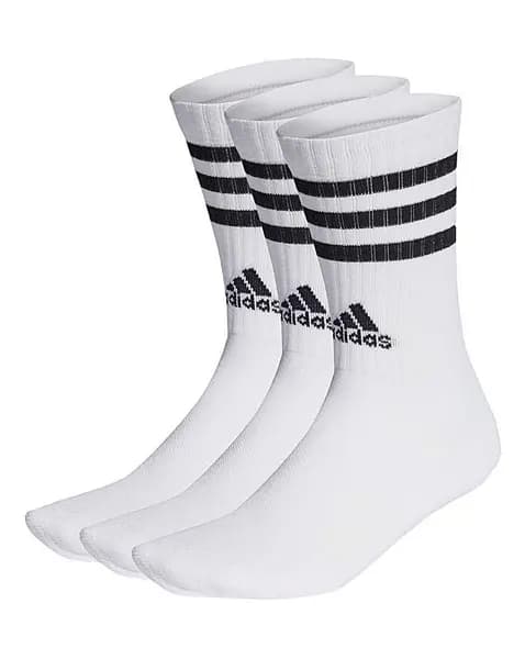 Image of Adidas adidas Core SPW Crew 3 Pack Socks White/Black Male 11-12/5 PT37604