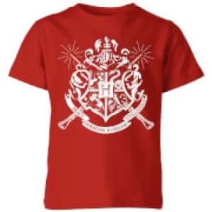 Image of Harry Potter Hogwarts House Crest Kids T-Shirt - Red - 9-10 Years