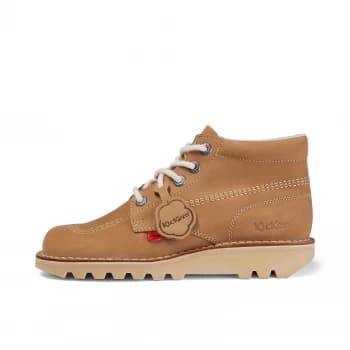Image of Kickers Mens Kick Hi Leather Boots - Tan - 8