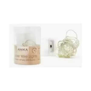 Image of Anika 60 Warm White Battery Operated LED Copper Wire String Lights with Timer