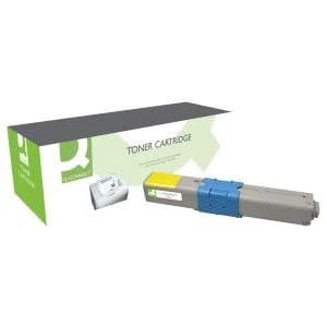 Image of Q-Connect Compatible Solution Oki 44973533 Yellow Laser Toner Ink Cartridge