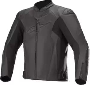 Image of Alpinestars Faster V2 Airflow Motorcycle Leather Jacket, black, Size 56, black, Size 56