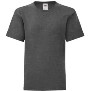 Image of Fruit Of The Loom Childrens/Kids Iconic T-Shirt (3-4 Years) (Dark Heather)