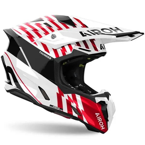 Image of Airoh Twist 3 Thunder Red White Offroad Helmet S