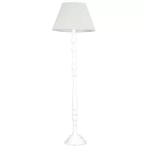 Image of Fan Europe BOURLESQUE Floor Lamp with Tapered Shade Wood, Fabric Lampshade 45x155cm