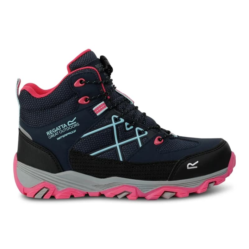 Image of Regatta Girls Samaris III Walking Boots UK Size 6 (EU 39) Navy/Pink Potion RKF834G-1CZ-6
