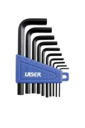 Image of Laser Tools 0951 Hex Key Set 10pc Chrome Vanadium