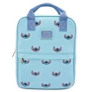Image of Loungefly Disney Stitch Canvas Embroidered Backpack