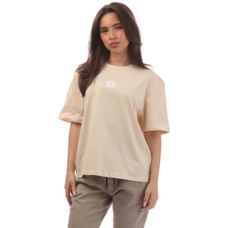 Image of Timberland Timberland Stack Logo Short-Sleeve Tee Angora - Beige Beige 14