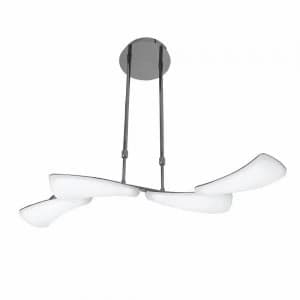 Image of Telescopic 24W LED Line 3000K, 2160lm, Polished Chrome, Frosted Acrylic