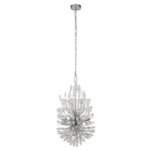 Image of Peacock 14 Light Pendant, Crystal