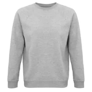 Image of SOLS Unisex Adult Space Organic Raglan Sweatshirt (3XL) (Grey Marl)