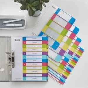 Image of Leitz Index Print 1-12 WOW A4 PP Coloured