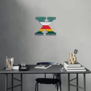 Image of Alphabet X 2 Multicolor Decorative Wooden Wall Accessory