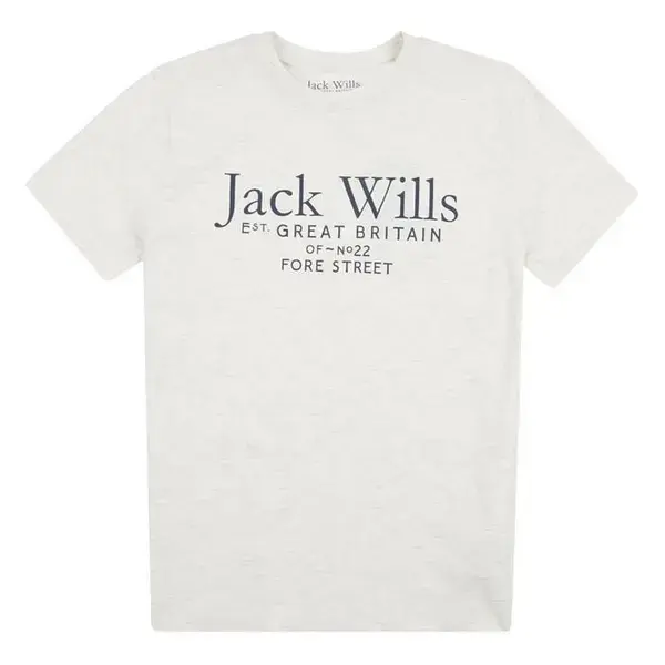Image of Jack Wills Grey Junior Script Printed T-Shirt