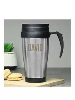 Image of The Personalised Memento Company Personalised Stainless Steel Travel Mug, One Colour, Women