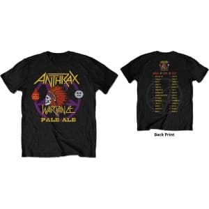 Image of Anthrax - War Dance Paul Ale World Tour 2018 Mens Large T-Shirt - Black