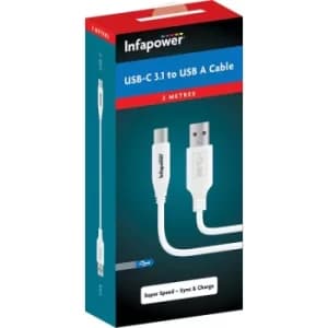 Image of USB Type C (USB-C 3.1) to USB A Cable 2M