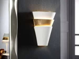 Image of Isis Wall Lamp Matt White, Gold, E14