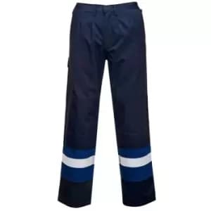Image of Portwest FR56NRRS - sz S Bizflame Plus Trouser - Navy/Royal Regular - Navy/Royal