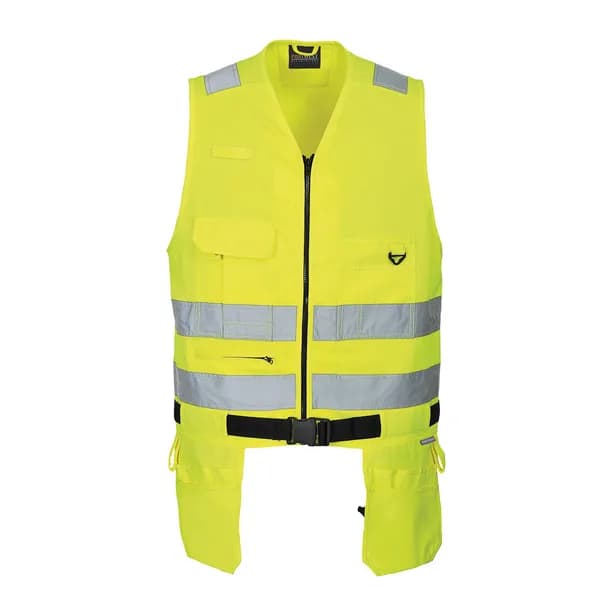Image of PW2 Xenon Hi Vis Tool Vest KS63YERXL Colour: Yellow