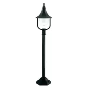 Image of Outdoor IP44 1 Bulb Short Mini Lamp Post Black Polycarbonate LED E27 100W
