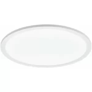 Image of Flush Ceiling Light Colour White Shade White Plastic Bulb LED 19.5W Included