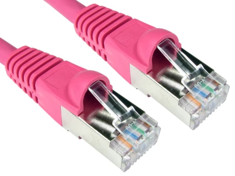 Image of Cables Direct ART-100-HP networking cable Pink 0.25 m Cat6a S/FTP (S-S