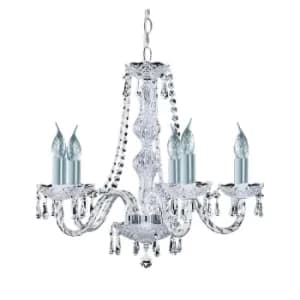 Image of Hale 5 Light Crystal Chandelier Chrome Finish, E14