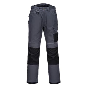 Image of PW3 Mens Urban Work Trousers Grey / Black 28" 31"