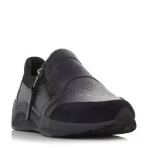 Image of Geox D Omaya A Side Zip Trainers - Navy