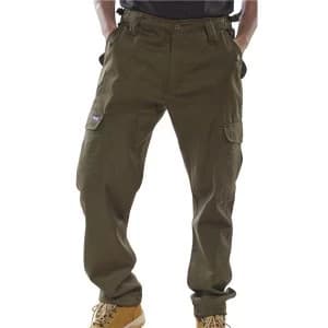Image of Click Workwear Combat Trousers Polycotton Olive Green 40 Ref PCCTO40
