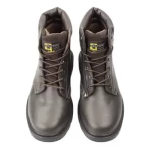 Image of Grafters Mens Apprentice 6 Eye Safety Toe Cap Boots (7 UK) (Brown)