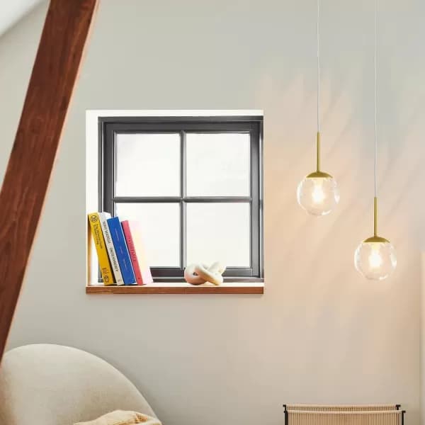 Image of Chisell 15 Indoor Pendant Ceiling Light in Brass (Height) 28cm