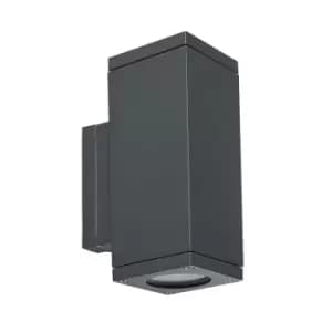 Image of Sandvik Outdoor 2 Light Up & Down Wall Light, Graphite, IP65, GU10 LED