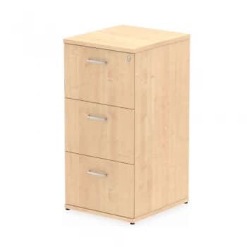 Image of Trexus 3 Drawer Filing Cabinet 500x600x1125mm Maple Ref I000253