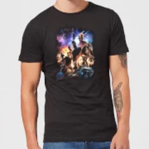 Image of Avengers Endgame Character Montage Mens T-Shirt - Black - XXL