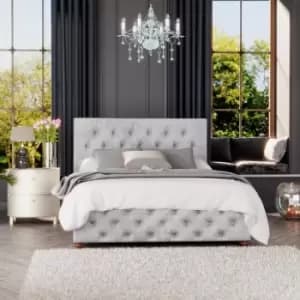 Image of Laurence Llewelyn-Bowen Laurence Llewelyn Bowen Luna Ottoman Storage Bed Mirazzi Velvet Silver King