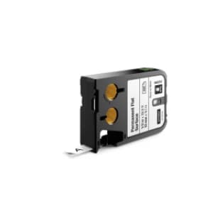 Image of Dymo 1868737 12mm Roll Permanent Flat Surface Black On White