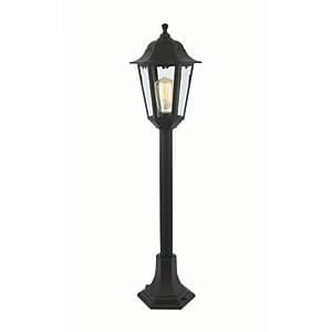 Image of Coast Bianca Black Tall Post Light - 60W E27
