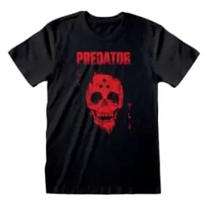 Image of Predator T-Shirt Red Distressed Skull Size L