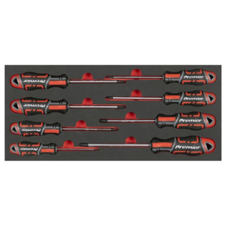 Image of Sealey Premier 8 Piece Torx Screwdriver Set in Module Tray TBT55