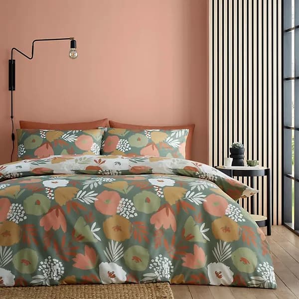 Image of Fusion Yasmin Duvet Cover Bedding Set Green