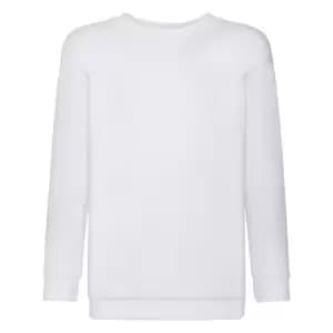 Image of Fruit Of The Loom Childrens Unisex Set In Sleeve Sweatshirt (3-4) (White)