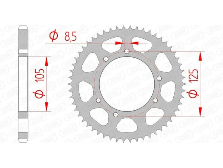 Image of AFAM Steel Standard Rear Sprocket 47200 - 428